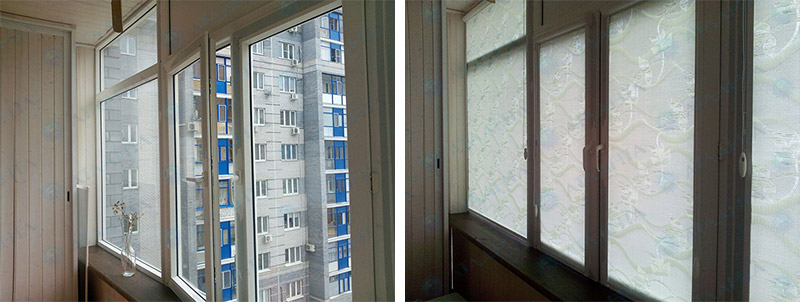рулонные шторы на балкон